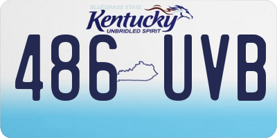 KY license plate 486UVB