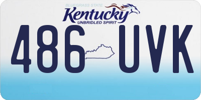 KY license plate 486UVK