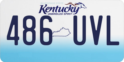 KY license plate 486UVL
