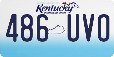 KY license plate 486UVO