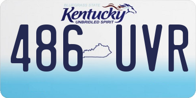 KY license plate 486UVR