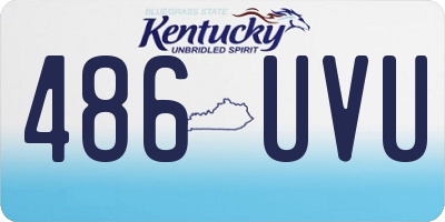 KY license plate 486UVU
