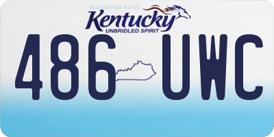 KY license plate 486UWC