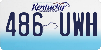 KY license plate 486UWH