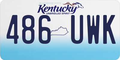 KY license plate 486UWK