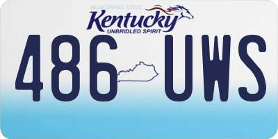 KY license plate 486UWS