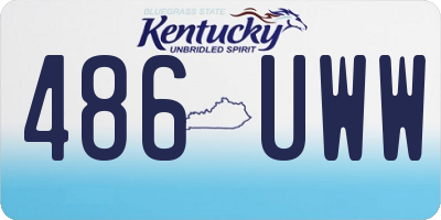 KY license plate 486UWW