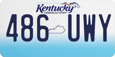 KY license plate 486UWY