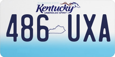 KY license plate 486UXA
