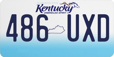 KY license plate 486UXD