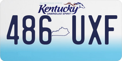 KY license plate 486UXF