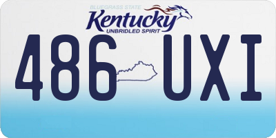 KY license plate 486UXI