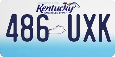 KY license plate 486UXK