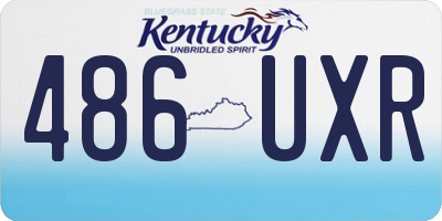 KY license plate 486UXR