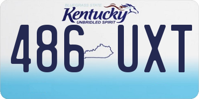 KY license plate 486UXT