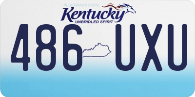 KY license plate 486UXU