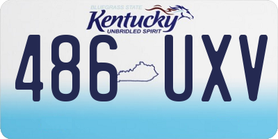 KY license plate 486UXV