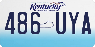KY license plate 486UYA