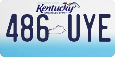 KY license plate 486UYE