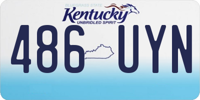KY license plate 486UYN