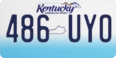 KY license plate 486UYO