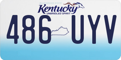 KY license plate 486UYV