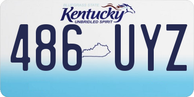 KY license plate 486UYZ