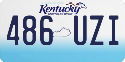 KY license plate 486UZI