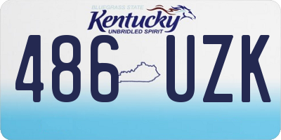 KY license plate 486UZK