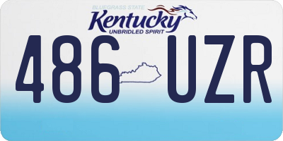 KY license plate 486UZR