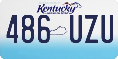 KY license plate 486UZU