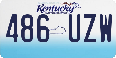 KY license plate 486UZW