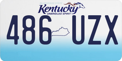 KY license plate 486UZX