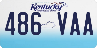 KY license plate 486VAA
