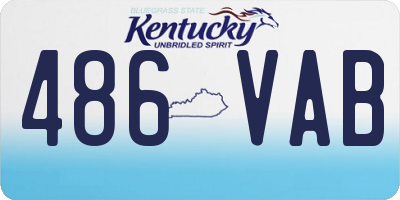 KY license plate 486VAB