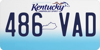 KY license plate 486VAD