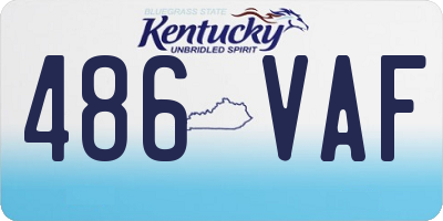 KY license plate 486VAF