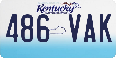 KY license plate 486VAK
