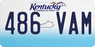 KY license plate 486VAM