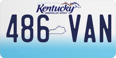 KY license plate 486VAN