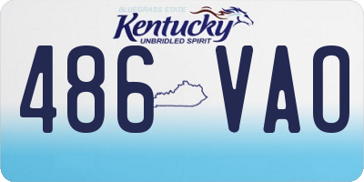 KY license plate 486VAO