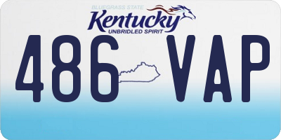 KY license plate 486VAP