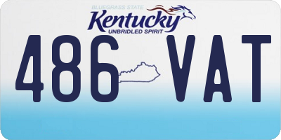 KY license plate 486VAT