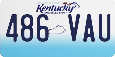 KY license plate 486VAU