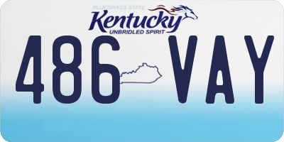 KY license plate 486VAY