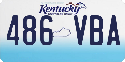 KY license plate 486VBA