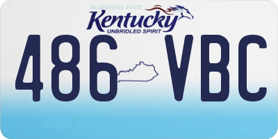 KY license plate 486VBC