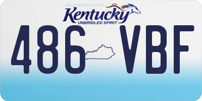 KY license plate 486VBF