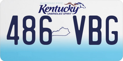 KY license plate 486VBG