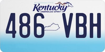 KY license plate 486VBH